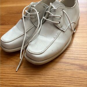 Boy's White Leather Shoes